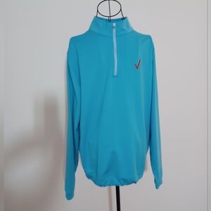 Peter Millar Perth Perfomance Quarter- Zip Pullover- Light Blue